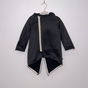 The Creative Factory  Black Zip coat w/ tuxedo tails, asymmetrical zip | 2Y 🤌🏼